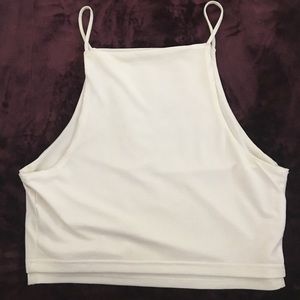 white crop top